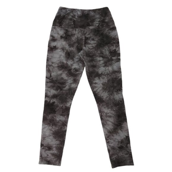 Rachel Zoe Athletic Leggings Size Small Mid Rise Tie-Dye Lightweight Gray - Picture 2 of 6